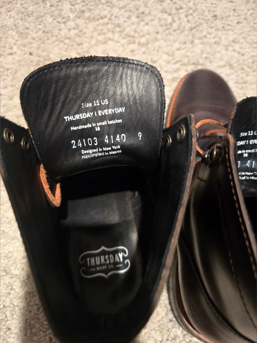 Thursday Boot Company Classic Brown Leather Captain Boot 11.